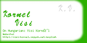 kornel visi business card